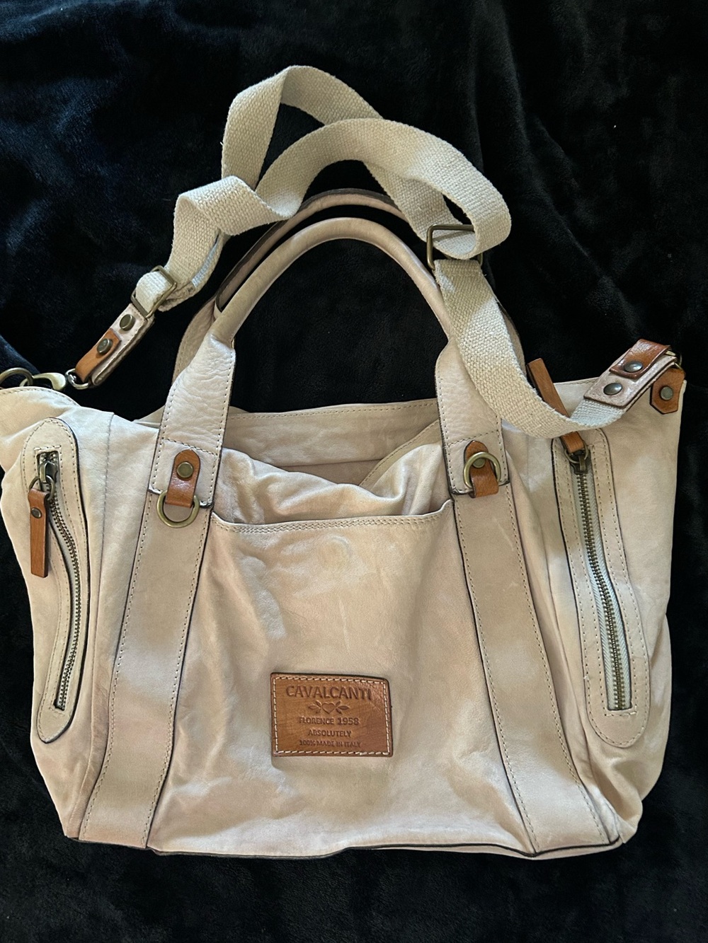 Cavalcanti Italian Designer Leather Handbag Purse Satchel